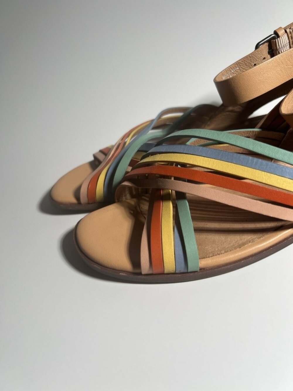 Madewell Strappy Leather Sandals Multicolor Women’s Size 6.5 - Picture 10 of 14